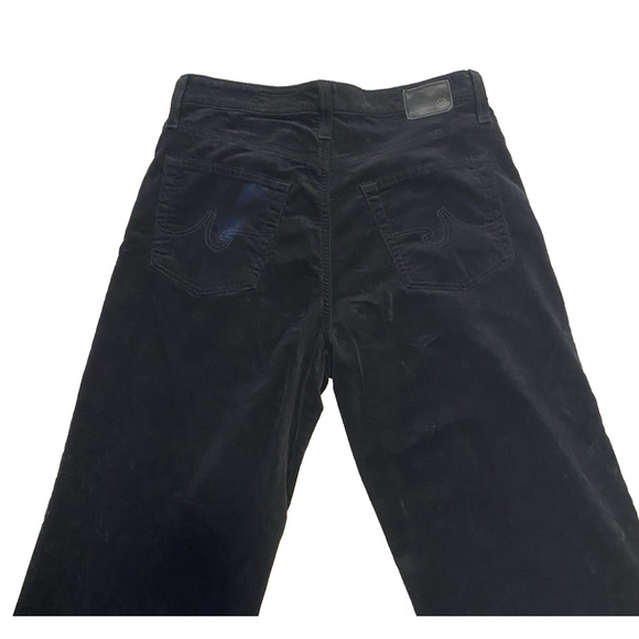 AG Adriano Goldschmied Kora Jeans Womens 28 Wide Leg HIgh Rise Black Corduroy - Picture 4 of 14